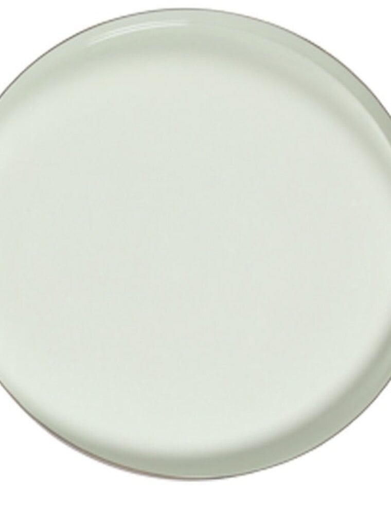 Large Round Brass & Enamel Tray - Seafoam (EACH)