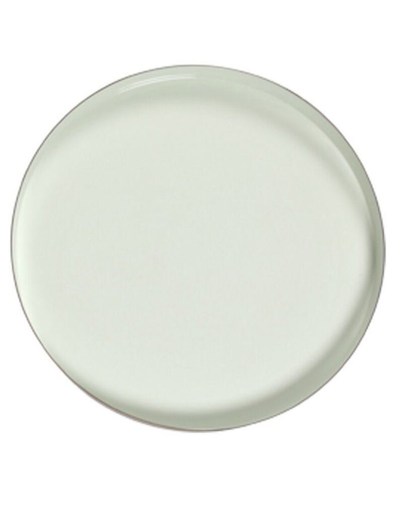 Large Round Brass & Enamel Tray - Seafoam (EACH)