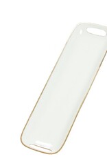 Small Rectangular Brass & Enamel Tray - Seafoam