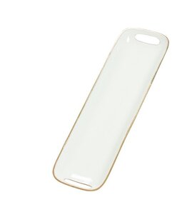 Small Rectangular Brass & Enamel Tray - Seafoam