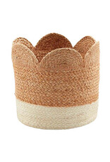 Large Scalloped Edge Jute Basket