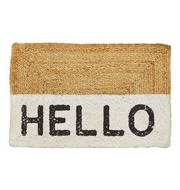 Hello Jute Doormat