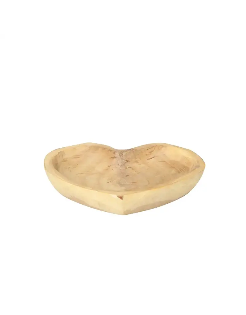 Bits & Bobs Decorative Paulownia Wood Heart Bowl