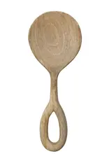 Buttercup Hand-Carved Mango Wood Spoon, Bleached