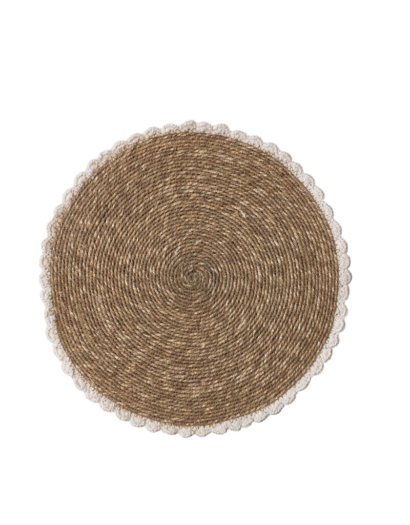 Hand Woven Seagrass & Cotton Placemat