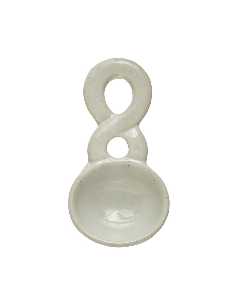 Stoneware Stoneware Spoon with Twisted Handle