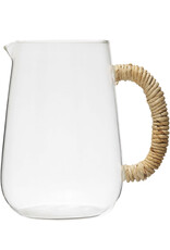 48 oz. Glass Pitcher w/ Natural Wrapped Handle