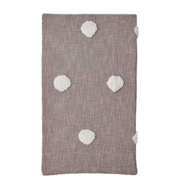 Taupe Tufted Dot Throw