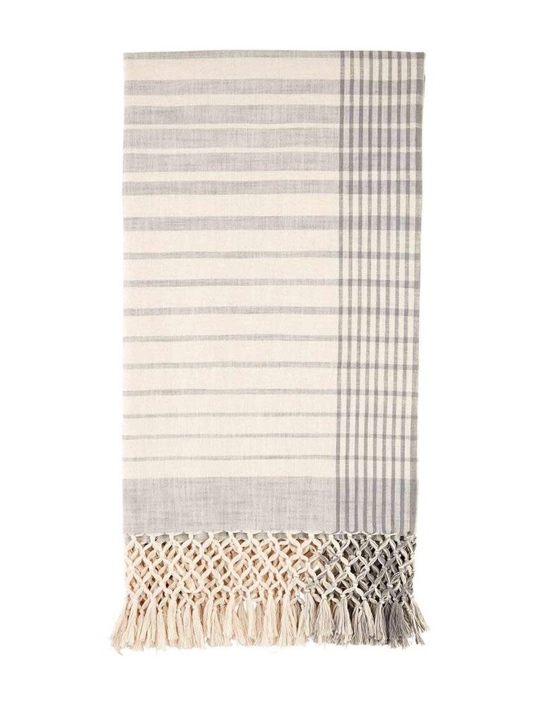 Gray Stripe Slub Blanket