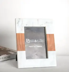 5x7 Marble Wood on Side Photo Frame