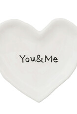 Bits & Bobs You & Me Ceramic Heart Dish