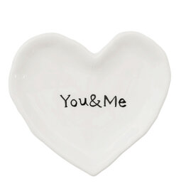Bits & Bobs You & Me Ceramic Heart Dish