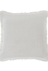 20x20 White Frayed Edge Pillow