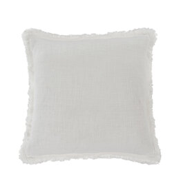 20x20 White Frayed Edge Pillow