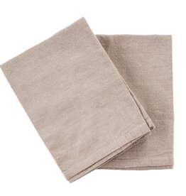 Set of 2 Ash Stonewashed Linen Tea Towels