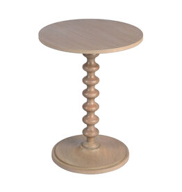 Sand Grey Contemporary Turned KD Side Table