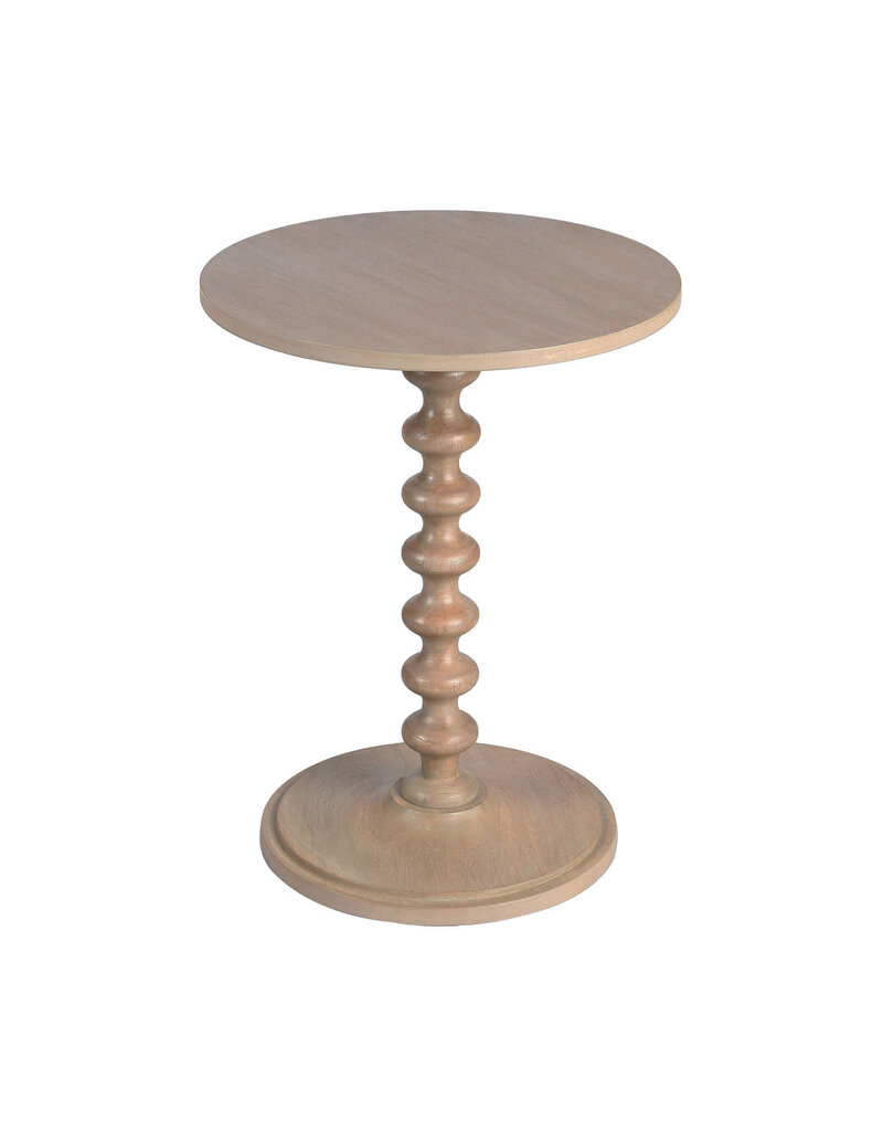 Sand Grey Contemporary Turned KD Side Table