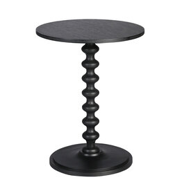 Black Contemporary Turned KD Side Table