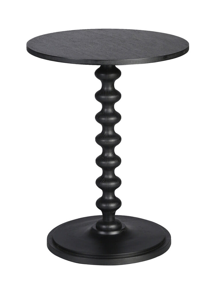 Black Contemporary Turned KD Side Table