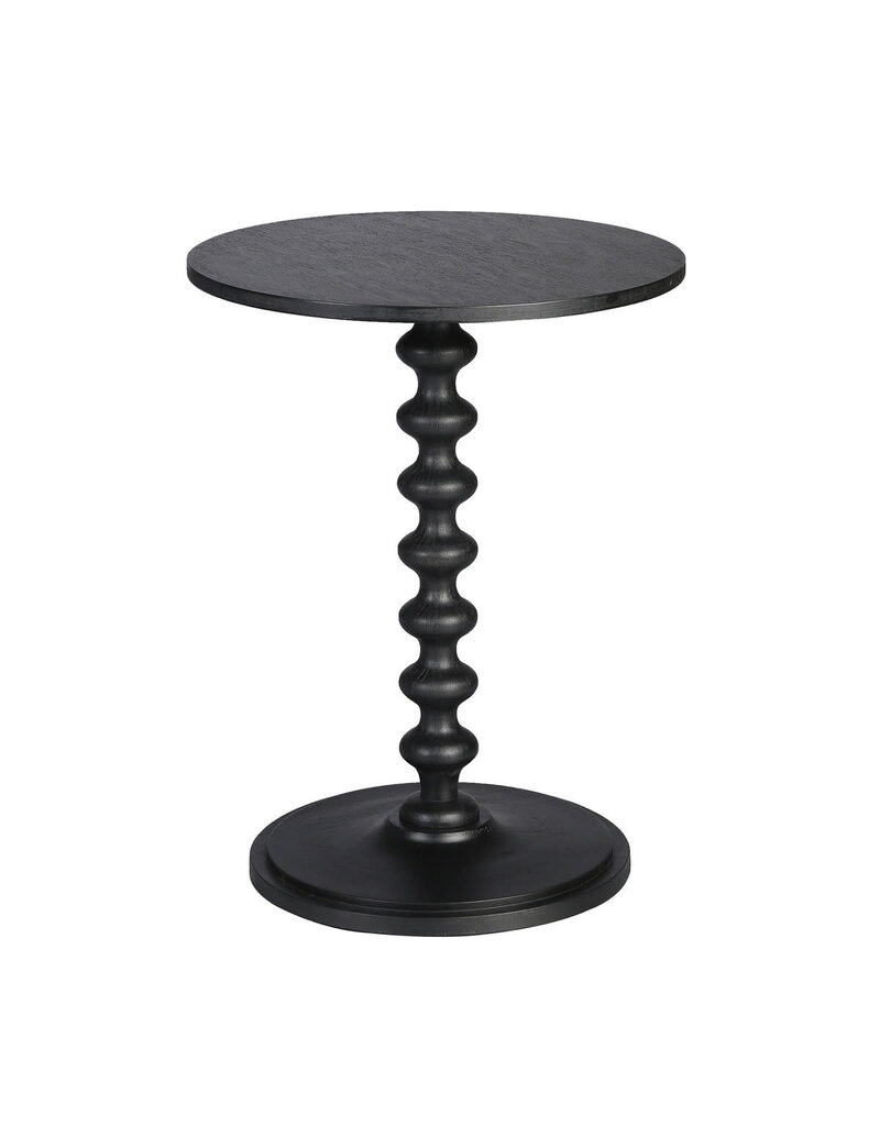 Black Contemporary Turned KD Side Table