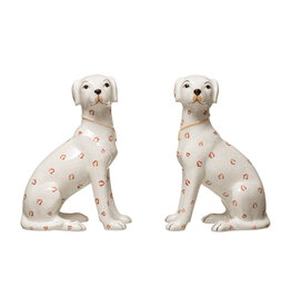 Collected Notions Hand Painted Ceramic Dog - Crackle Finish