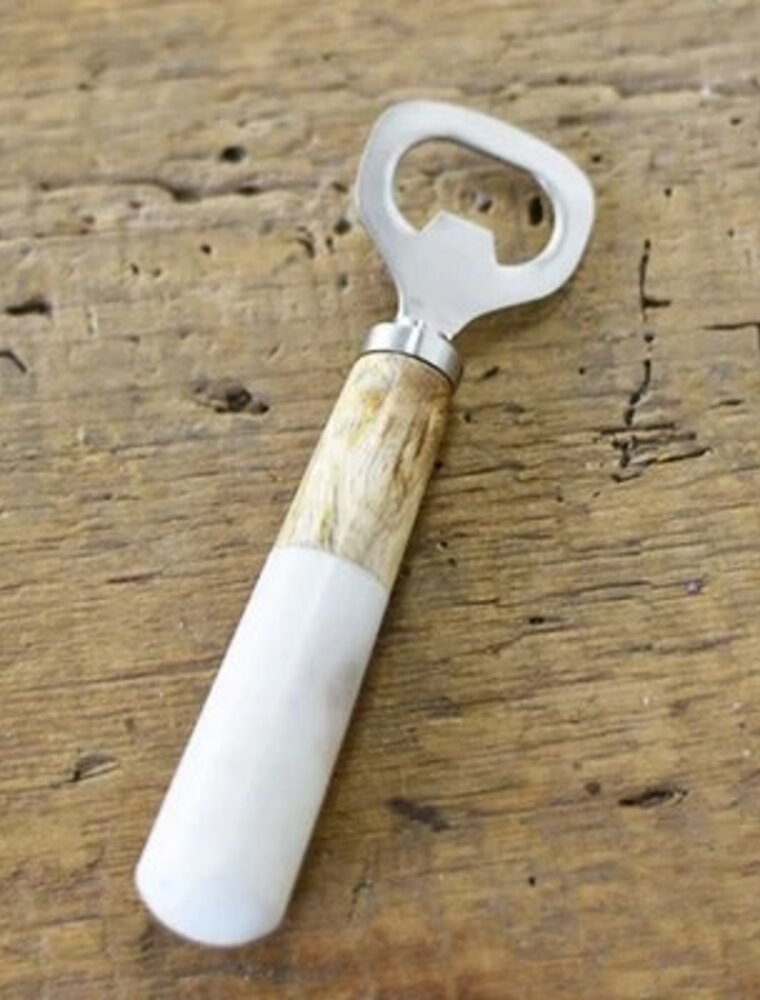 White Dipped Wood Bottle Opener