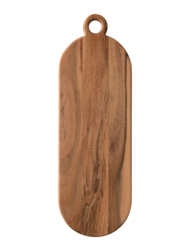 At The Table Acacia Wood Cutting Board w/One Rnd Handle