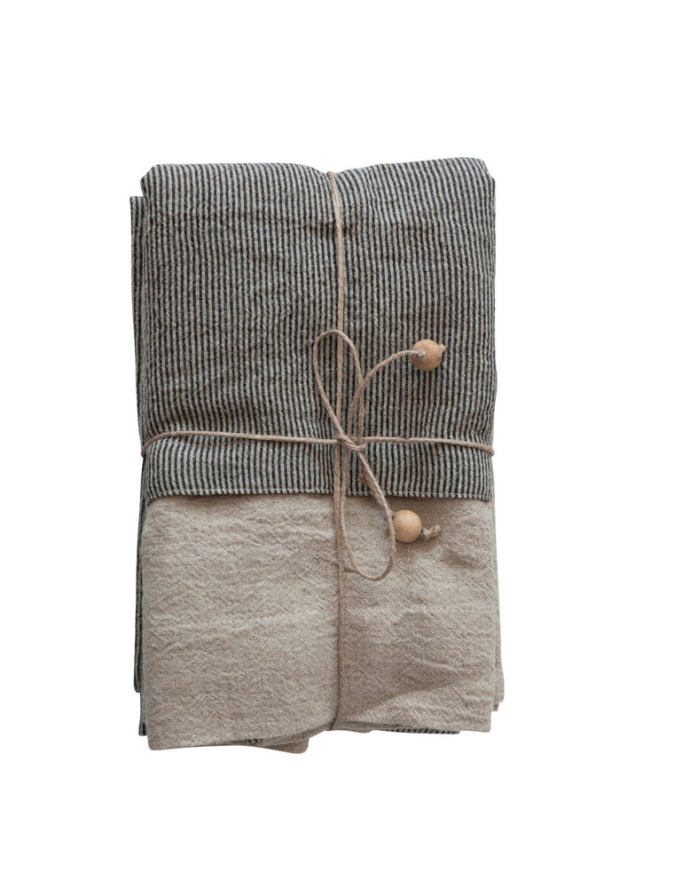 Backyard Farmer Linen Blend Half Apron & Tea Towel Set
