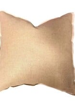 Linen Taupe Flanger Edge Pillow 22" x 22"