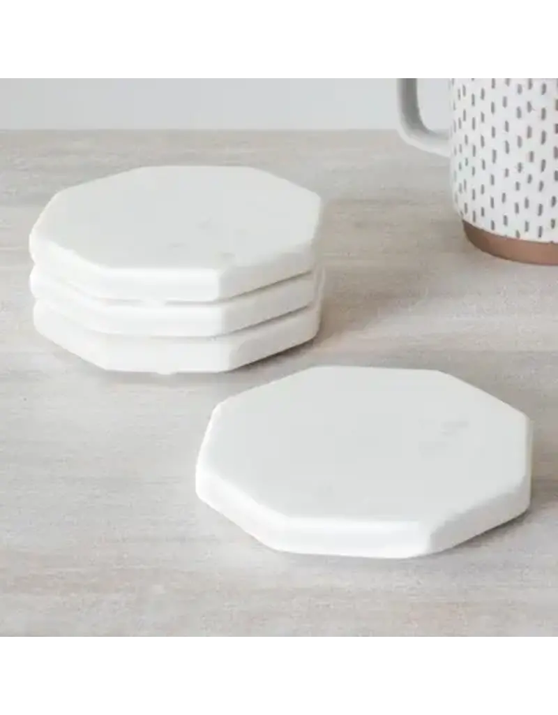 Marble Marble Octagon Coaster - Set of 4