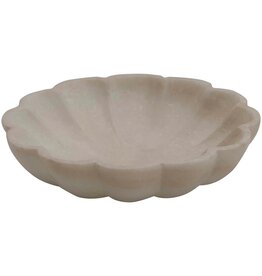 Cheers Carved Marble Flower Shaped Dish