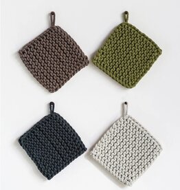 Sonoma Cotton Crocheted Pot Holder, Olive, 4 Colors, Each