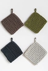 Sonoma Cotton Crocheted Pot Holder, Cream, 4 Colors, Each