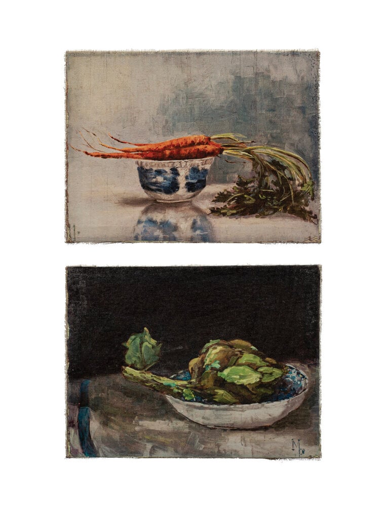 Collected Notions Artichoke Canvas Wall Decor w/Vegetable Still Life (2 Styles) (EACH)