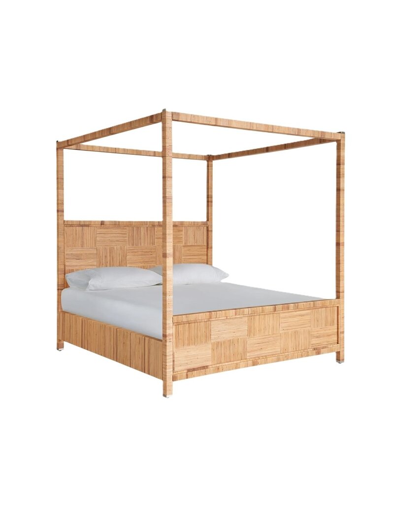 Weekender Coastal Living Home Collection Chatham Poster Bed King, Rattan