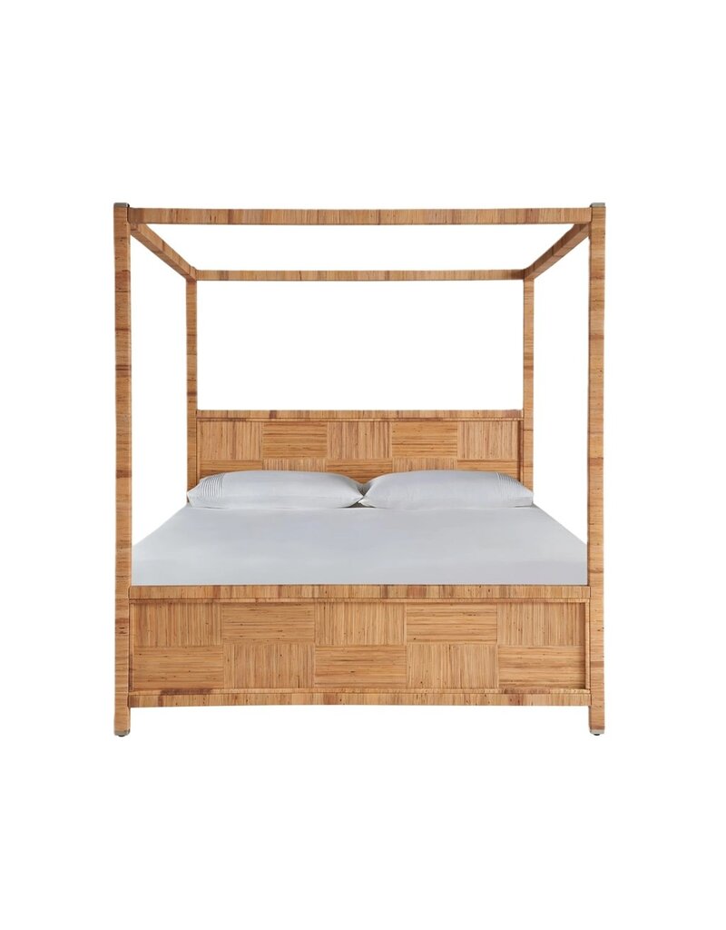 Weekender Coastal Living Home Collection Chatham Poster Bed Queen, Rattan