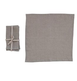 Daily Routines Dark Gray 18" Square Stonewashed Linen Napkins, Set of 4