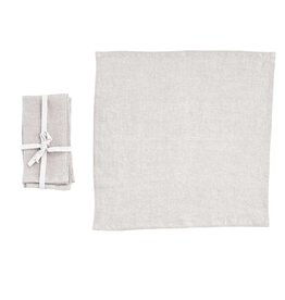 Daily Routines Natural 18" Square Stonewashed Linen Napkins, Set of 4