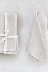 Daily Routines Natural 18" Square Stonewashed Linen Napkins, Set of 4