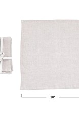 Daily Routines Natural 18" Square Stonewashed Linen Napkins, Set of 4