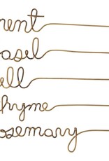 Gold Wire Herb Markers - Set of 5