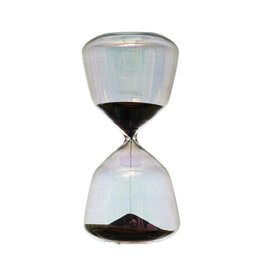 At The Table Hourglass with Black Sand