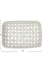 At The Table Stoneware Square Basket Dish