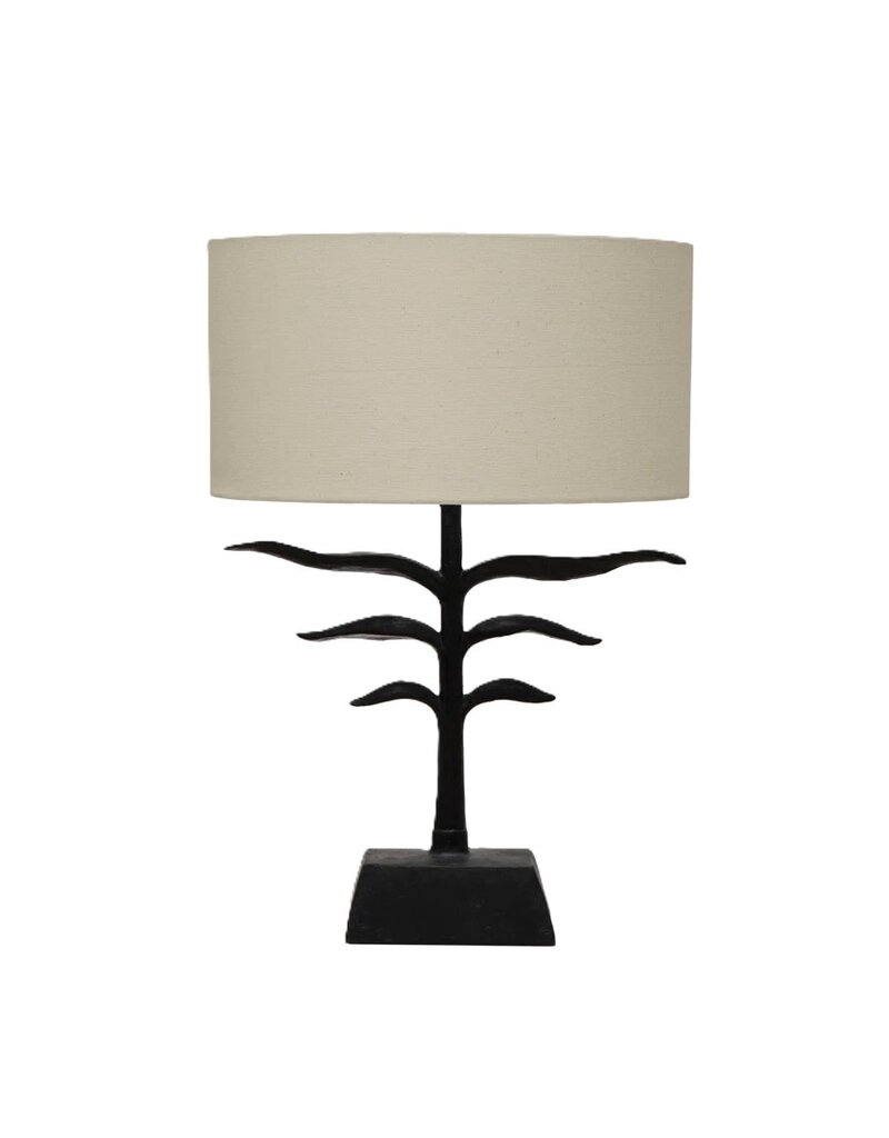 Sonoma Resin Leaf Shaped Table Lamp with Linen Shade