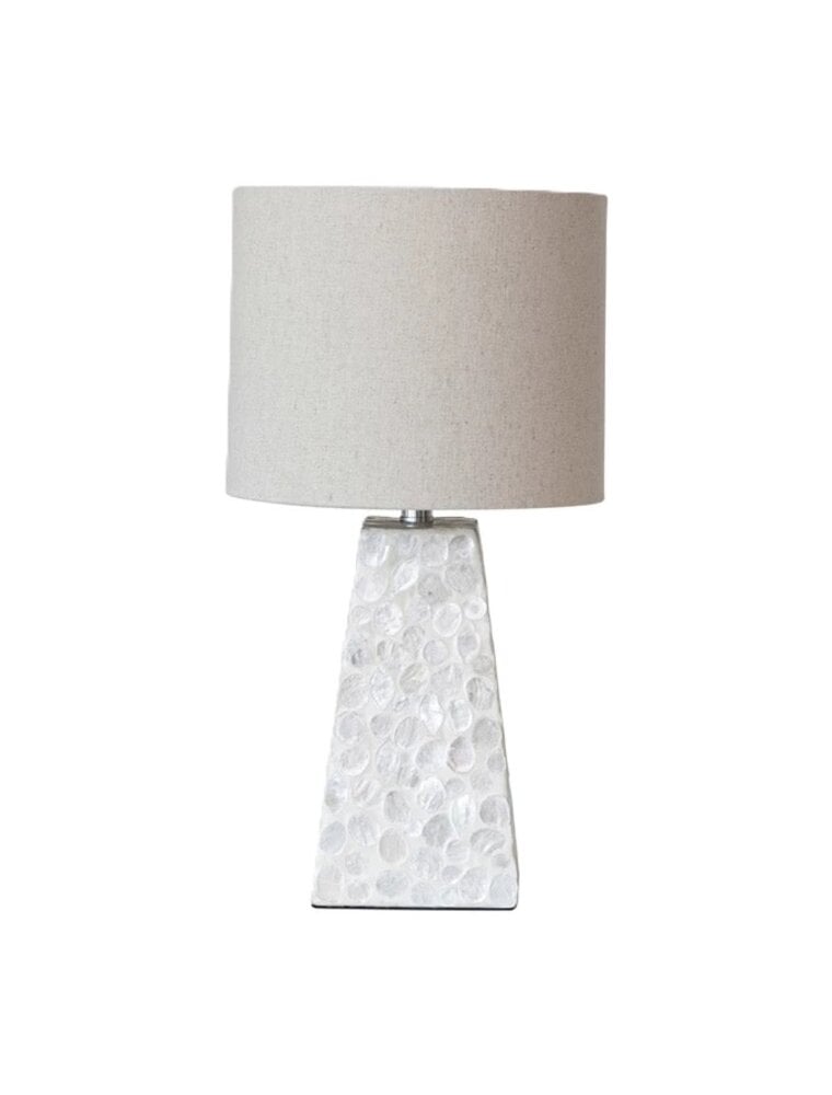 Shoreline Capiz Lamp w/Linen Shade