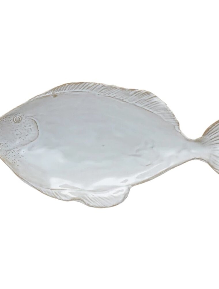 Shoreline Stoneware Fish Shaped Plate