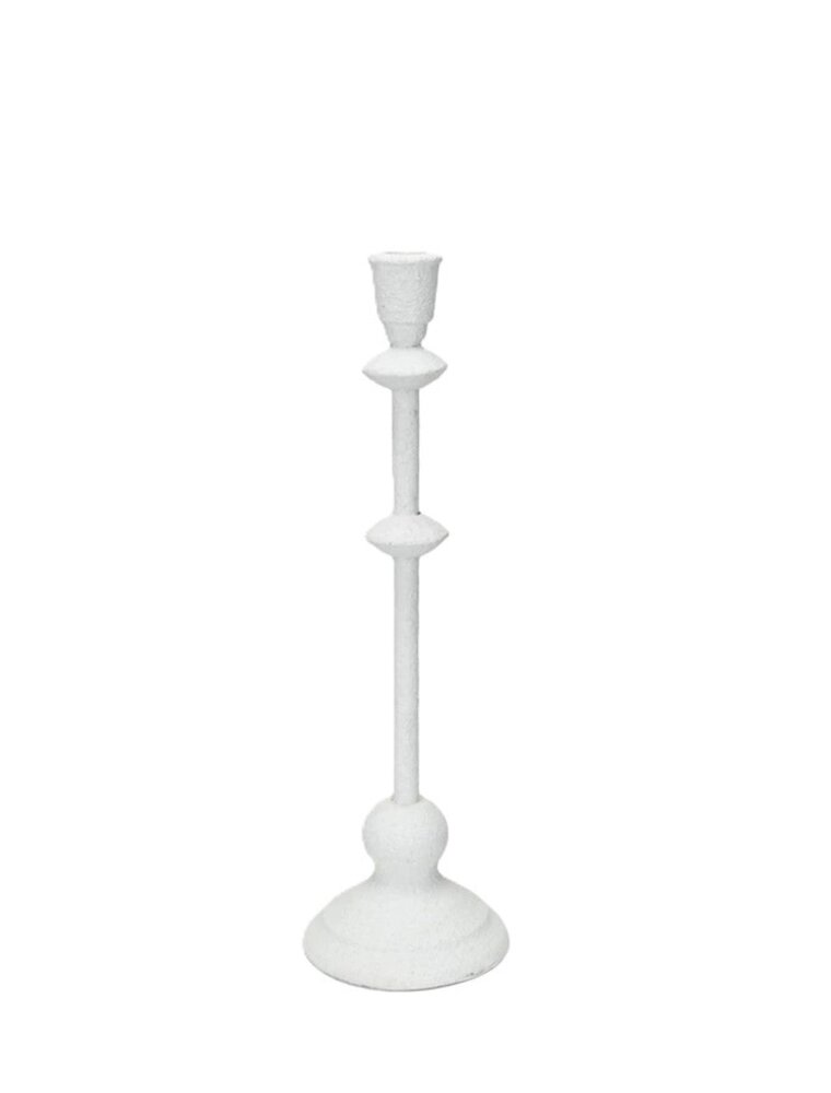 abode Small Metal Taper Holder - White