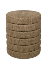 Seagrass 16" Wide Seagrass Ribbed Side Table, Natural