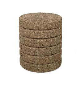 Seagrass 16" Wide Seagrass Ribbed Side Table, Natural