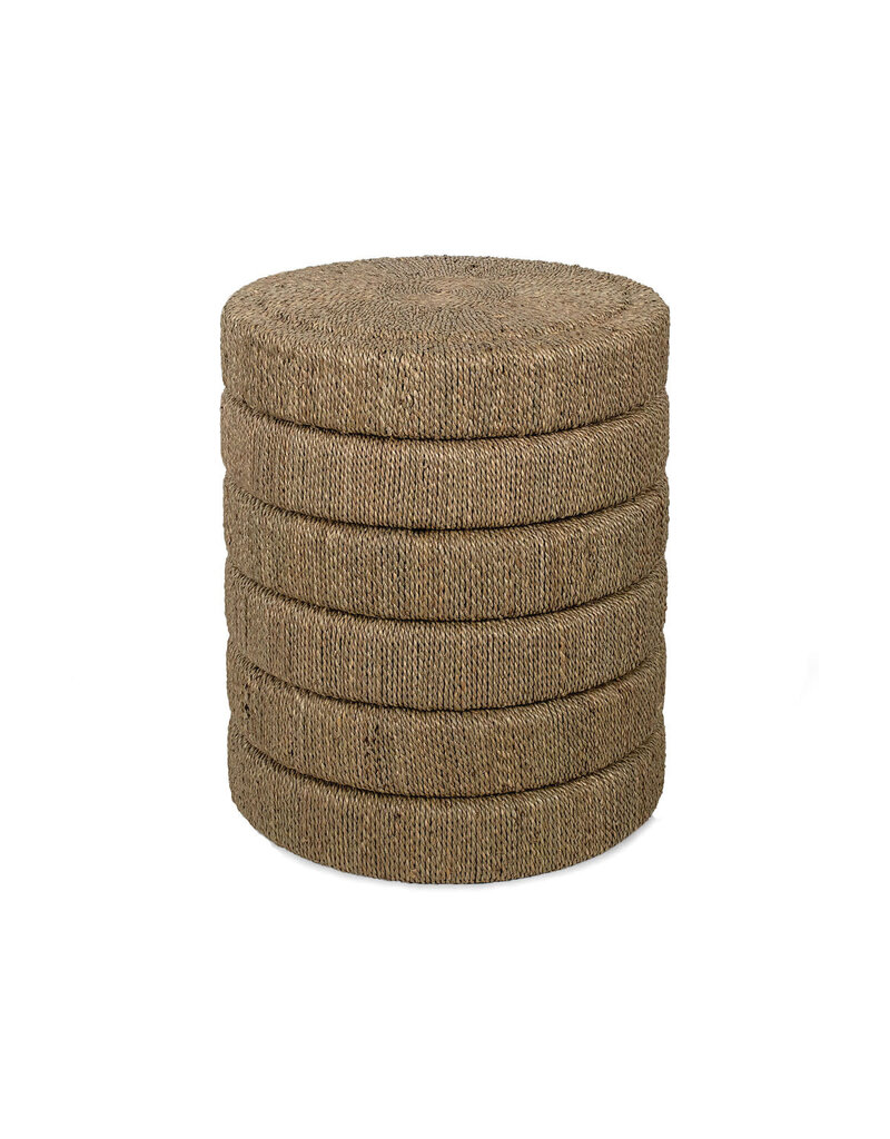 Seagrass 16" Wide Seagrass Ribbed Side Table, Natural